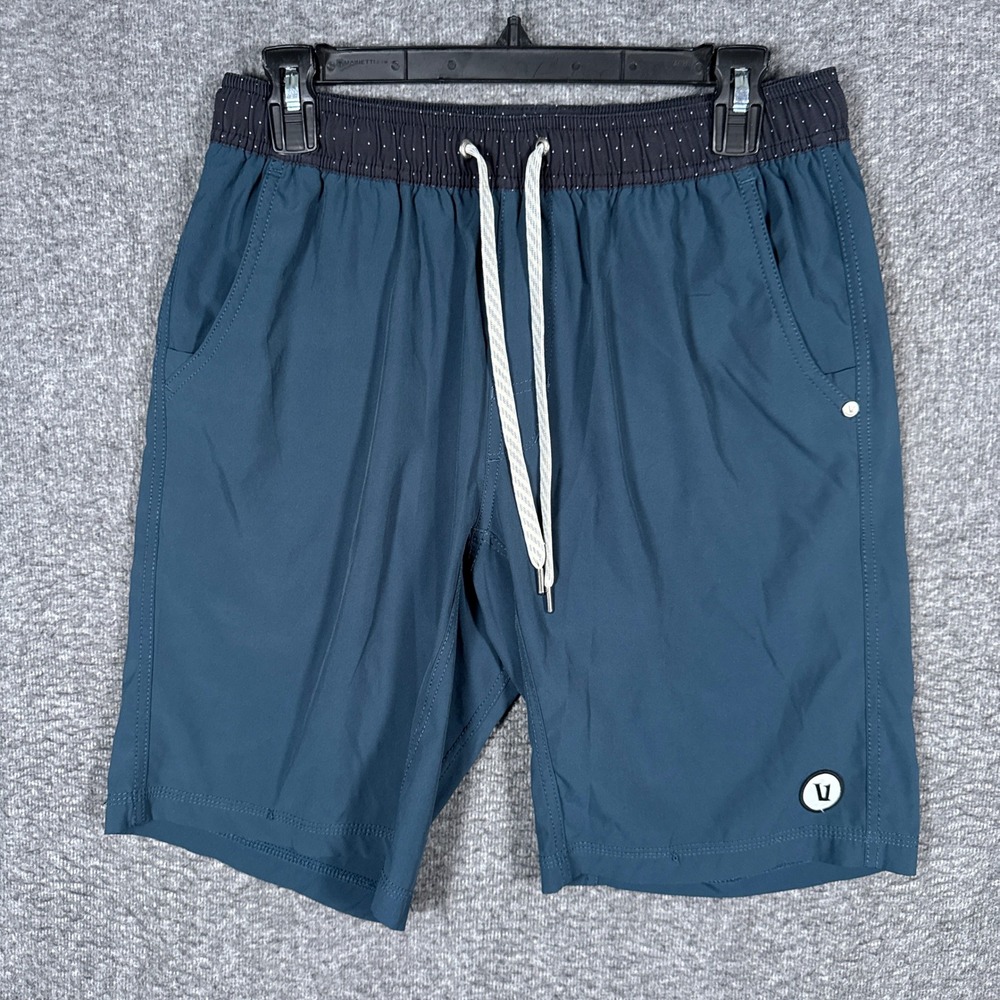 Vuori Kore Shorts Mens Medium Blue Lined Athletic Performance Training Active 9"